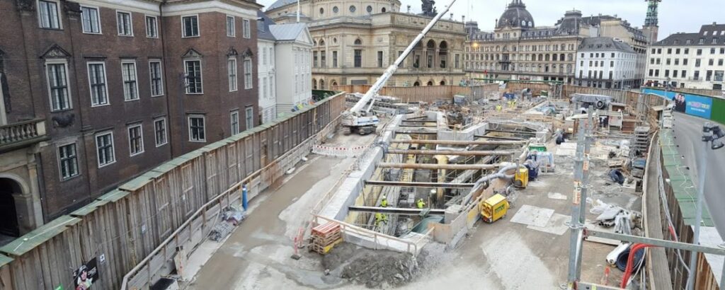Construction of the subway – Copenhagen, Denmark